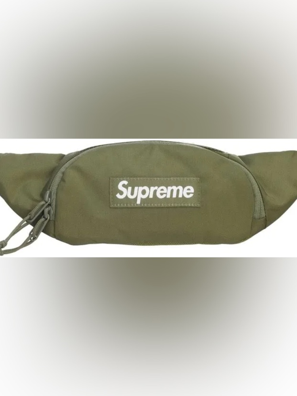 Supreme Olive Waist Bag with White Logo
